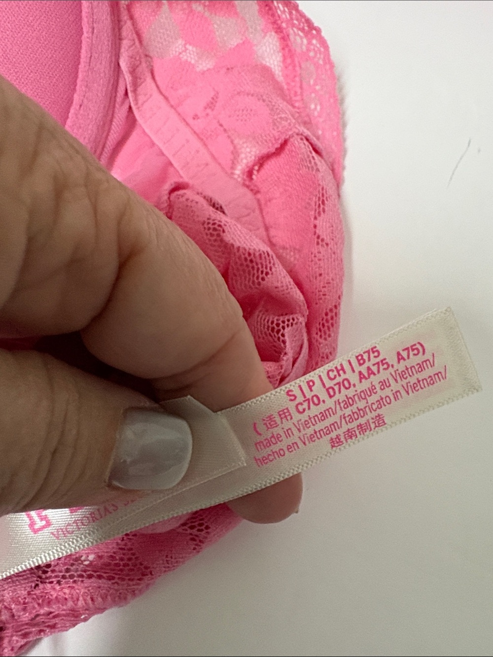 PINK Victoria's Secret Hot Pink Floral Lace Longline Bralette - Picture 6 of 7